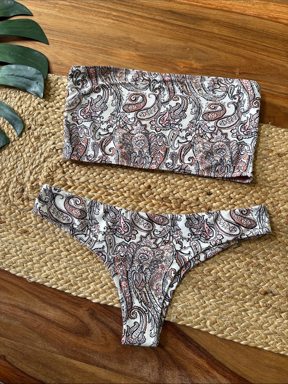 Kulani Kinis Paisley Bandeau top & Bikini Bottom